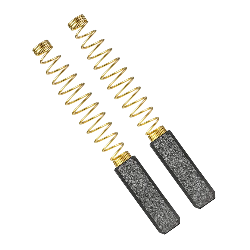 Carbones para descremadoras ELECREM delgados de electrografito de alta pureza con resortes calibrados y envío gratis Descrem El Salvador.