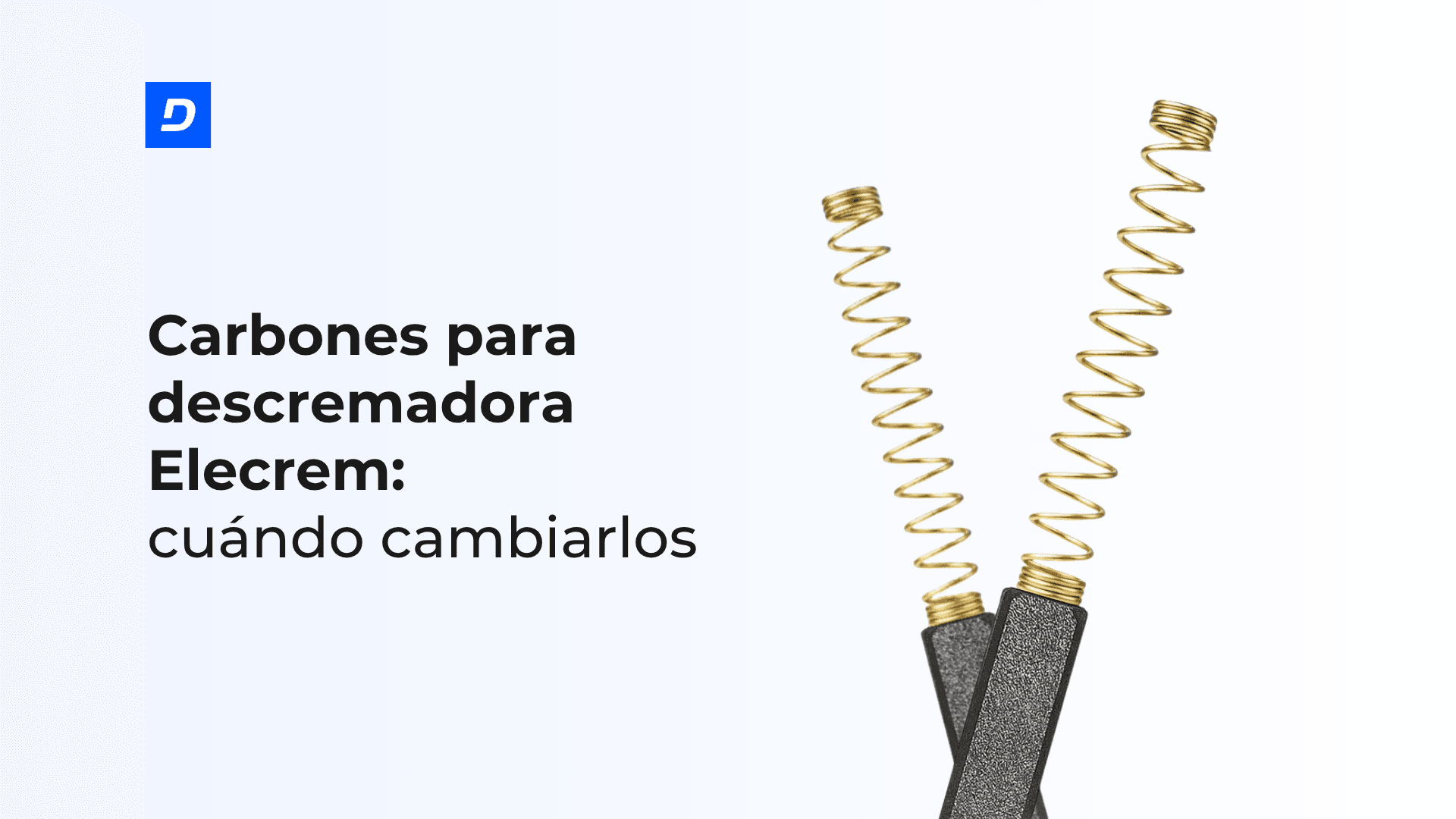 Carbones para descremadora Elecrem con su resorte — Descrem